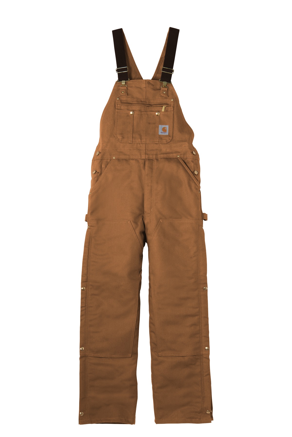 DISCONTINUED Carhartt ® Duck Quilt-Lined Zip-To-Thigh Bib Overalls. - Image 3