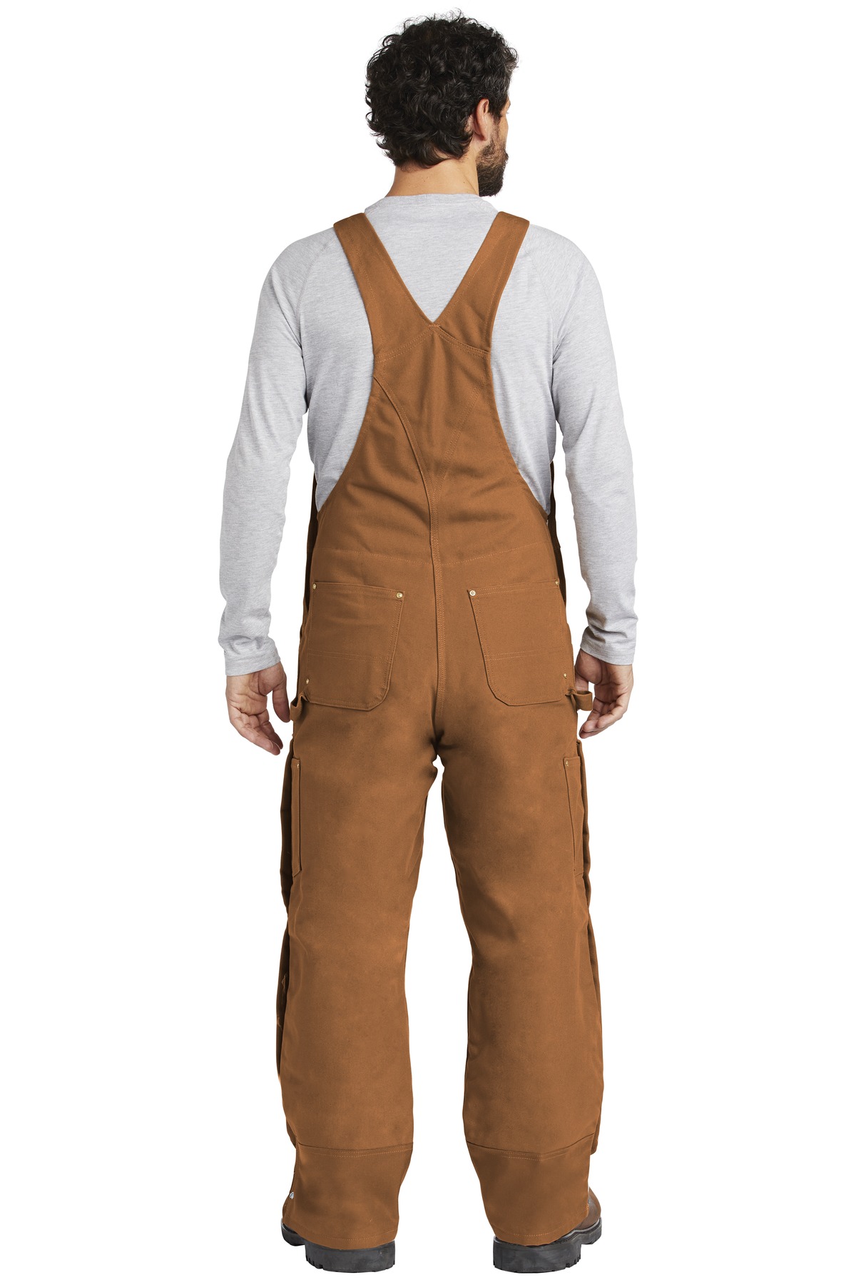 DISCONTINUED Carhartt ® Duck Quilt-Lined Zip-To-Thigh Bib Overalls. - Image 2